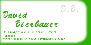 david bierbauer business card